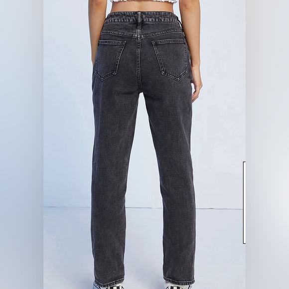 PacSun Black Mom Jeans Relaxed Fit Tapered Leg High Rise Size 27 - Picture 2 of 12